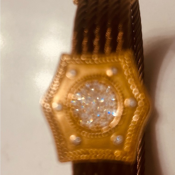 Charriol Celtique 5 Row Nautical Cable Bracelet 18k yellow gold cut diamonds - Picture 5 of 7